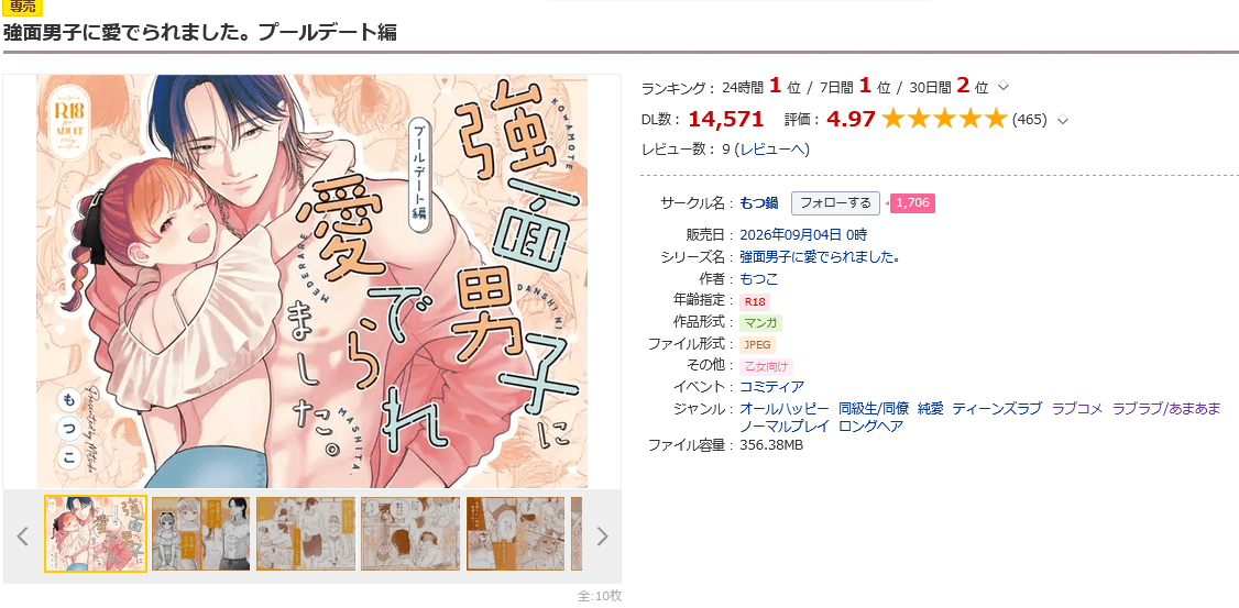 強面男子に愛でられました。プールデート編DLsite